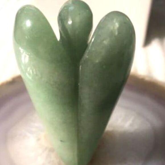 Green Aventurine  Angel Carving - Picture 3 of 5
